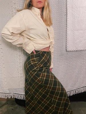Vintage Wool Maxi Skirt